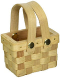 Weddingstar Miniature Woven Picnic Basket Favor - Set of 6