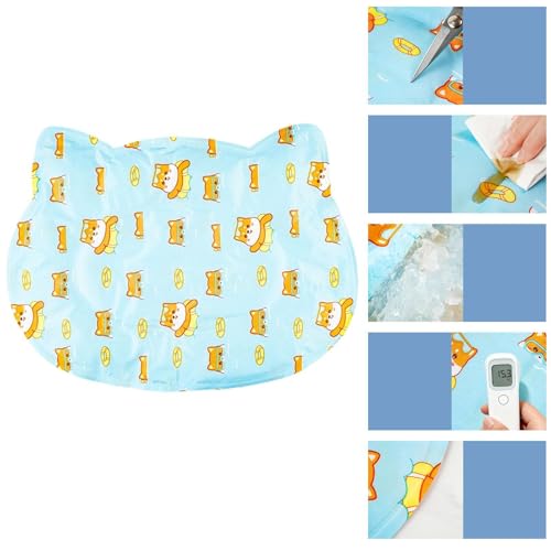 Cat Cooling Mat, Adorable Animal Patterns, 45x34x2cm, Cool Pet Pad, Self-Cooling Pressure Activated Mat, Adorable Heat Relief, for Living Room Bedroom Windowsill Road Trip Vacation - color: puppy