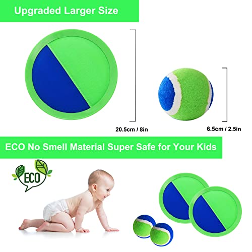 Catch Ball Game for Kids-Beach Toys Backyard Lawn Toss and Catch Games -Upgraded Version Throw Sticky Balls and Catch Game Toys for Kids Boys Girls Adults Family Outside Gifts - color: Bule