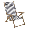 Lavish Home Beach Chair - Outdoor Weather-Resistant Wood Folding Chair with Backpack Straps - 4-Position Reclining Seat - Beach Essentials (Gray) - color: Grey, style: Set of 1