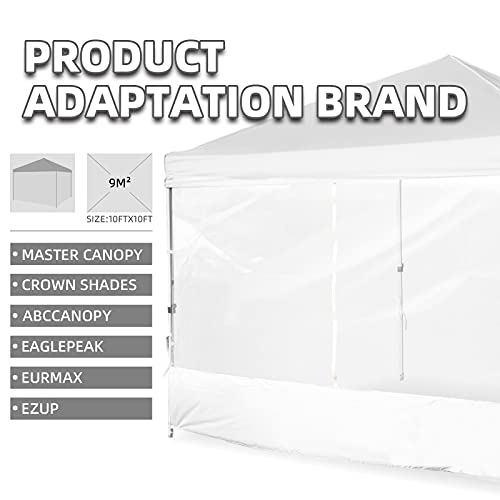 Clear Sidewall Splicing Transparent Canopy Sunwall for 10x10 Pop Up Canopy (Navy-Upgrade) - color: Navy - Spliceable