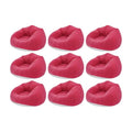 9pcs Inflatable Bean Bag Chairs, Inflatable Chairs for Adults with Foot Air Pump, Outdoor Blow-Up Camping Chairs, Lazy Sofa Folding Loungers Couch for Living Room Bedroom (Red) - color: Red