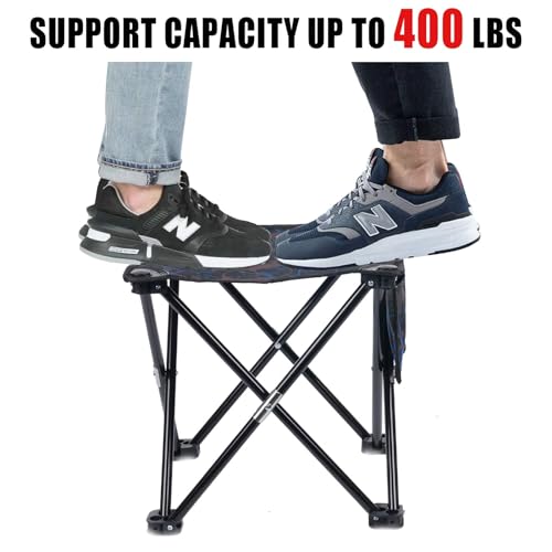 VOLIXOD 2 Pack Folding Portable Camping Stool for Adults, Lightweight Collapsible Stool for Outdoor Footrest Fishing Hiking Gardening and Beach with Carry Bag(400 LBS Capacity) - size: (2 Piece)