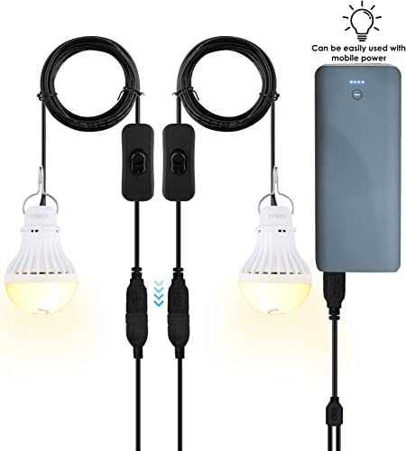 2-Pack Onite USB LED Light Bulb, Emergency Backup Lighting for Camping, Garage, Power Outage Preparedness, for Portable Power Station & Solar Panel, Outdoor Lantern, Warm White - size: 2-Pack