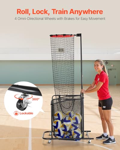 VEVOR Volleyball Training Net System,8 * 11/12 * 11ft/Pitching Practice/Spiking Practice/14 Net,Portable Net Station, Easy Setup Indoor Outdoor Target Net for Serving Spiking Setting - style: Spiking Practice