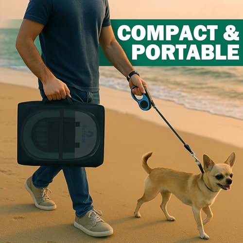 Playpen for Small Dogs Cats Crate: Puppy Play Pen Indoor Outdoor Foldable Potable Exercise Cage Pop up Kennel for Guinea Pig Rabbits Hamster Travel with Carrying Case & Food Bowl (Green, L, 1) - color: Green, size: L