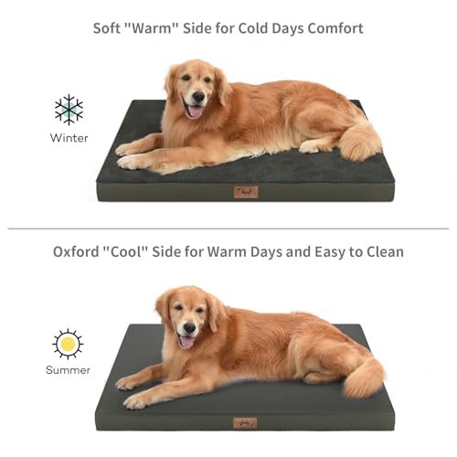 Comfort Dog Bed for Small Dogs & Cats, Waterproof Dog Crate Mat Orthopedic Egg Crate Foam with Washable Removable Cover, Coffee - color: Coffee, size: 23.0"L x 17.0"W x 2.5"Th
