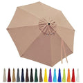 10ft Patio Umbrella Replacement Canopy 8 Ribs, Waterproof & Fade Resistant Market Umbrella Cover, Thickened Polyester Fabric for Backyard, Garden and Pool (Canopy Only) (Champagne) - color: Champagne