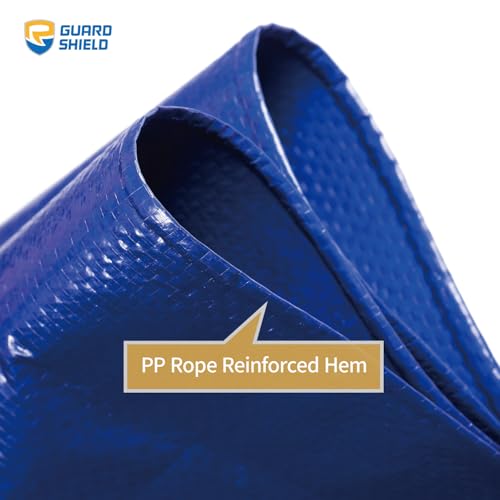 GUARD SHIELD Tarp 12x20 Feet Waterproof Blue/Silver Tarps 8Mil Multi Purpose UV Resistant Cover for Outdoor,Camping,Tent,Boats - color: Blue/Silver, size: 12x20 Feet