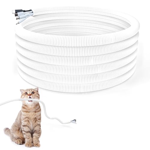 Cord Protector for Pets,10ft-Cable Protector from Chewing,Durable Wires Covers Stop Chewing Wires from Rabbits, Cats Dogs and Other Pets White - color: White, size: 10ft