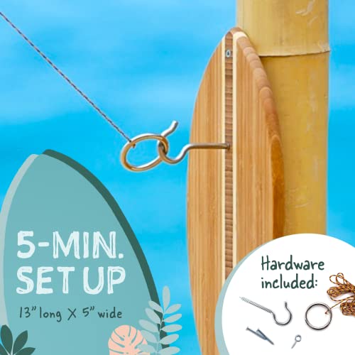 Tiki Toss Ring Toss Game for Adults - Hook and Ring Games with String and Hooks for Indoor/Outdoor Use, Man Cave Decor & Stuff, Gifts for Men/College - Standard or Deluxe 12.3" / Tiny 5" - color: Standard 12.3 Inch
