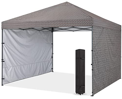 ABCCANOPY Easy Pop up Canopy Tent with 2 Sidewalls for Outdoor Sun Blocking or Rain Protection,10x10, Flower - color: Flower, size: 10x10