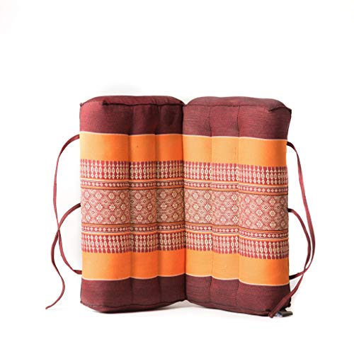 Zafuko Foldable Cushion - Organic Kapok Filling, use Folded and Unfolded for Meditation, Soft Yoga Prop, Portable Cushion