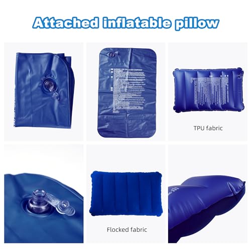 Beach Blanket with Pillow Sandproof Waterproof Extra Large Beach Mat Lightweight Compact Quick Drying with 4 Stakes&4 Corner Pockets 79"*83" for 1-4 Adults for Camping Picnic Travel Hiking - color: 5-blue Stripe, size: 79"*83"