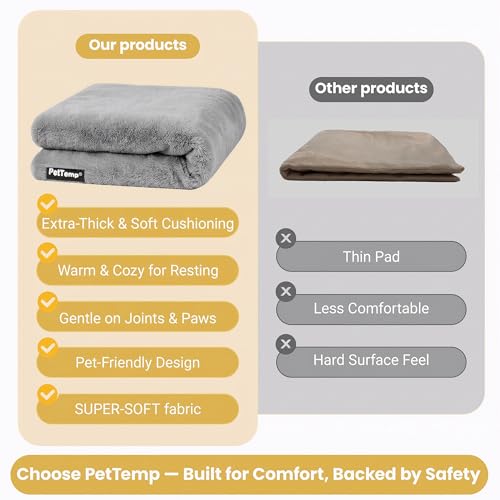Pet Heating Pad for Cats Dogs Indoor & Sheltered Outdoor Waterproof Heated Cat Bed Heated Dog Bed Chew Resistant Cord Constant Temperature Gray Paw Print 16 x 13 Inch - color: Grey, size: Small: 16" x 13" x 1.3"