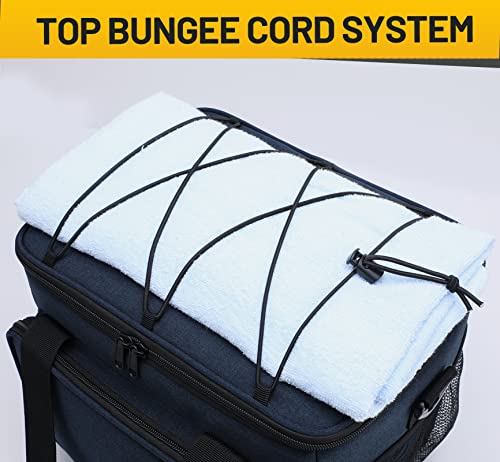MIER Mens Lunchbox for Work Insulated 24 Cans/15L Large Lunch Bags Leakproof Adult Women Lunch Box Coolers for Travel Beach Picnic Office, Navy Blue - color: Blue