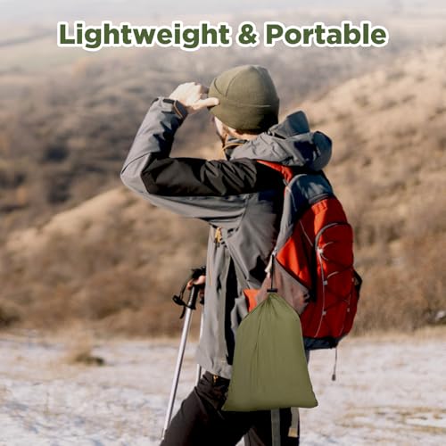 Camping Hammock with Rain Fly Tarp and Mosquito Net Tent Tree Straps, Portable Single Double Nylon Parachute Hammock Rainfly Set for Backpacking Hiking Travel Yard Outdoor Activities Green - color: Green