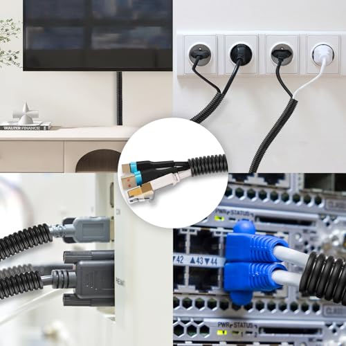 120 FT Wire Loom 1/4 Inch, Split Wire Loom Tubing Conduit, Wire Protector Tubing, Black - color: 1/4" x 120ft-Black