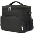 GYEUKHAM Unisex Insulated Lunch Bag, Black, 10.2 x 7.5 x 9 inches, Durable Oxford Fabric, PEVA Lining, 3+ Years - color: Black#2