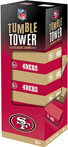 MasterPieces Game Day - NFL San Francisco 49ers - Officially Licensed Tumble Tower, Real Wood Blocks - style: San Francisco 49ers