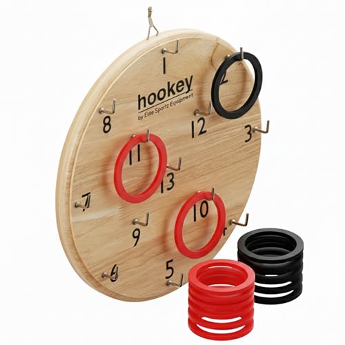Elite Sportz Equipment Ring Toss Game | Sturdy Wooden Board Set for Kids Outdoor Games | Camping Activities - Adults & Kids Picnic - size: 12"