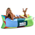 MESUCA FIFA World Cup 2026 Edition Inflatable Sun Lounger, Air Sofa, Blow Up Couch, 210T Polyester Inflatable Camping Chair is Ideal for Backyard, Beach, Travel, Picnics and Music Festivals FIFA - color: Fifa-multicolor