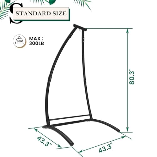 G TALECO GEAR C-Type Hanging Hammock Chair Stand, Heavy Steel Swing Hammock Chair Stand, Suitable for Indoor and Outdoor Swing Frame（Seat not Include）