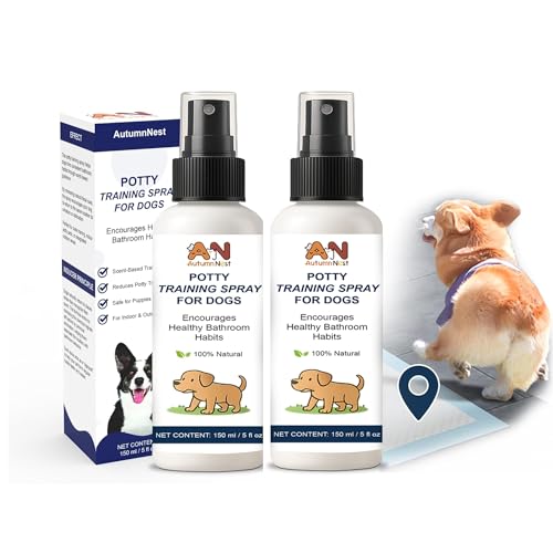 2 packs Potty Training Spray for Dogs – Puppies & Adults Dog Potty Spray - Dog Pee Here Spray for Dogs, Helps Guide Dog to Pee Pads or Designated Areas – Safe Attractant for Indoor & Outdoor Use