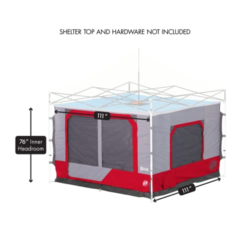 E-Z UP Camping Cube 6.4, Converts 10' Straight Leg Canopy into Camping Tent, Punch - color: Punch
