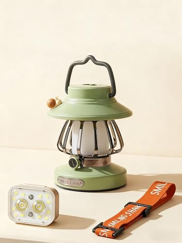 Kids Adventure Light Set: Kids Camping Lantern & Motion Sensor Headlamp, USB-C Rechargeable, Hands-Free Headlight for Hiking, Sleepovers & Outdoor Explorations for Young Explorers - color: White Camping Gear