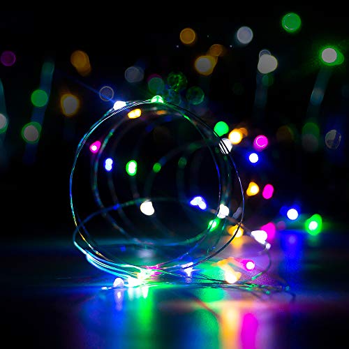 XINKAITE Waterproof LED String Lights - Fairy Starry Lights for Indoor & Outdoor DIY Decoration, Home Parties, Christmas Holiday (10FT/3Meters, Multicolor) - color: Multicolor, size: 10ft