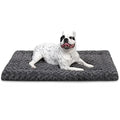 Washable Dog Bed Mat Dog Crate Pad Soft Fluffy Pet Kennel Beds Dog Sleeping Mattress for Large Jumbo Medium Small Dogs, 29 x 18 Inch, Gray - color: Grey, size: 29.00" x 18.00" x 1.50"