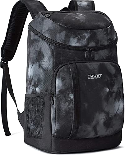TOURIT Cooler Backpack Lightweight Insulated Backpack Cooler Leak-Proof for Men and Women, Sports Fan Coolers - color: 01-Dyed Black