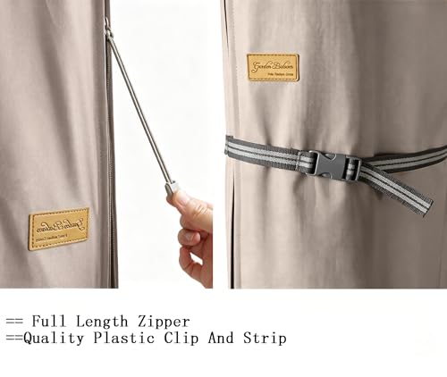 Patio Umbrella Cover with Rod for 7 to 11 Ft Umbrellas & 15 Ft Double-Sided Umbrellas, Protective Waterproof Cover with Zipper, Beige - color: Beige, size: Cantilever 7'-11' or 15' Double Sided