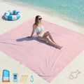 Famstar Beach Blanket Oversized Extra Large 78" X 81",Waterproof Sandproof Beach Blanket 1-7 Adults Lightweight Durable for Travel Camping Hiking Picnic - color: Crimson, size: 78" X 81"