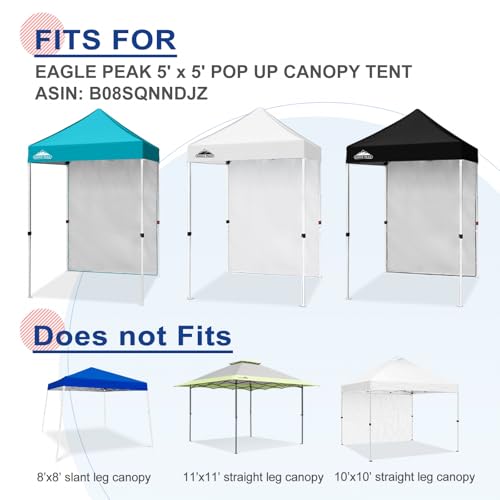 EAGLE PEAK Canopy Sidewall for 5x5 Pop Up Canopy Frame, Single Side Wall Panel Only (Fits 5x5 Straight Leg Frame, Canopy Top or Frame NOT Included), Turquoise - color: Turquoise