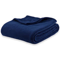 Berkshire Blanket Microfleece King Size Bed Blanket Navy,Lightweight Soft Breathable Plush Micro Fleece Blanket for Bed Couch Sofa,90x108 Inches - color: Navy, size: King/Cal King