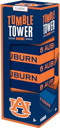 Baby Fanatic MasterPieces Game Day - NCAA Auburn Tigers - Officially Licensed Tumble Tower, Real Wood Blocks - style: Auburn Tigers