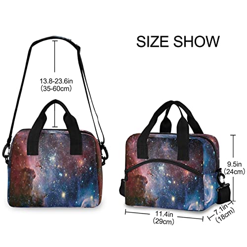 Galaxy Insulated Lunch Bag Reusable Lunch Tote Bag Cooler Bag for Women Men Adult Lunch Box with Adjustable Shoulder Strap Leakproof Lunch Bag for Work School Picnic Camping - color: Galaxy