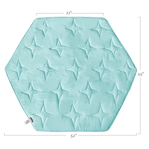 Hexagon Playpen Mattress Mat Blue, Non Slip Playpen Mat for Regalo Play Yard 6 Panel Playpen, Fit Hiccapop 53" PlayPod Portable Playard, Kids Tent Mat Hexagon - color: Blue, size: for Regalo Play Yard 6 Panel