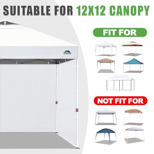 Canopy Sidewalls for 12x12 Pop Up Canopy 99% UV Protection, Waterproof, 3 Pcs Sidewalls Only,(Dark Khaki) - color: Dark Khaki, size: 12X12