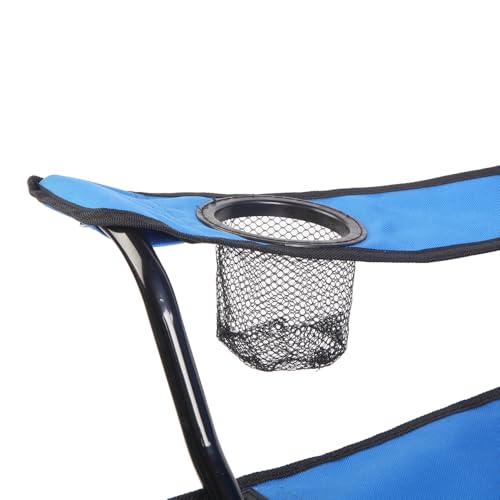 Double Folding Camping Chair W/Umbrella Fold Up Table Beverage Holder Carrying Bag Cooler for Patio Pool Park Outdoor Beach, Picnic, Portable (Blue) - color: Blue