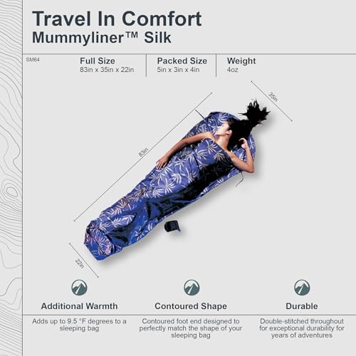 COCOON - Premium - Silk MummyLiner - color: Leaves