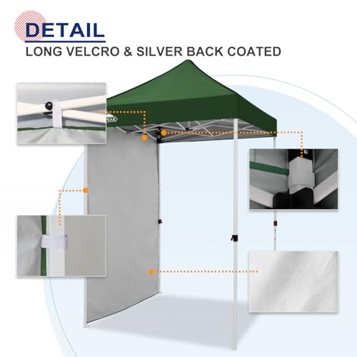EAGLE PEAK Canopy Sidewall for 5x5 Pop Up Canopy Frame, Single Side Wall Panel Only (Fits 5x5 Straight Leg Frame, Canopy Top or Frame NOT Included), Green - color: Green