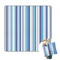 2 in 1 Tote Picnic Blanket Waterproof Outdoor Camping Mat,Large Capacity Beach Blanket 80''x80'' 7 Layers Easy to Foldable and Carry. - color: Blue