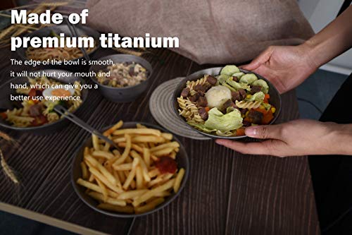 Boundless Voyage Ultralight Titanium Bowl Pan Plate Dish with Carry Bag Outdoor Camping Portable Tableware Cookware ((Plate-M)-Ti15167B) - color: (Plate-M)-Ti15167B
