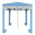 AMMSUN Beach Cabana with Fringe, 7' x 7' Boho Beach Canopy with Tassels, Easy Set up & Premium Wood Pole, Cabana Tent with Sand Pockets, Instant Sun Shade for Sand, Garden, Patio, Blue - color: Blue