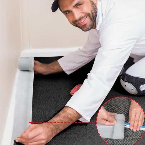 WILLBOND Carpet Cord Cover Cable Protector Floor Cover Cable Protector Management Only for Commercial Office Carpet(98.43 ft,Grey) - color: Grey, size: 98.43 ft