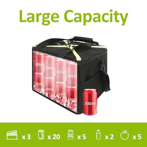 All-in-One Party Cooler Bag with Folding Design and Insulated Compartments -GETTOONE Ideal for Tailgating and Outdoor Events! - size: 15 x 12 x 11 inch