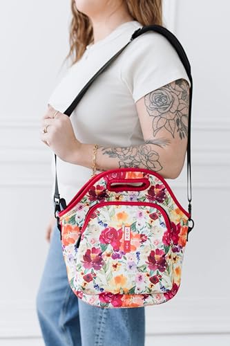 Sok It LunchTote Zippered Bag Insulated Neoprene Caddy (Blooming Bright, X-Large 6.5 Quart Lunch Tote) - color: Blooming Bright, size: X-Large 6.5 Quart Lunch Tote